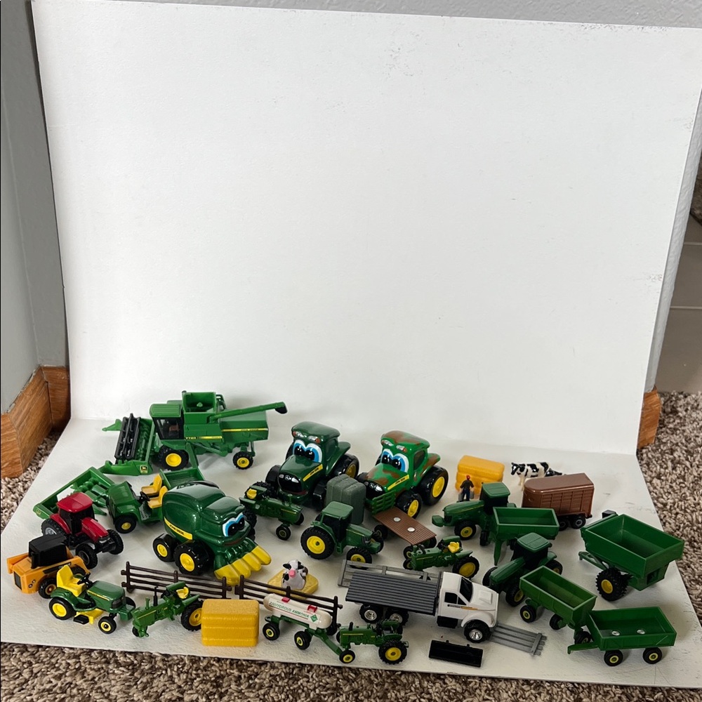 John Deere Green and Yellow Toy Vehicle Collection